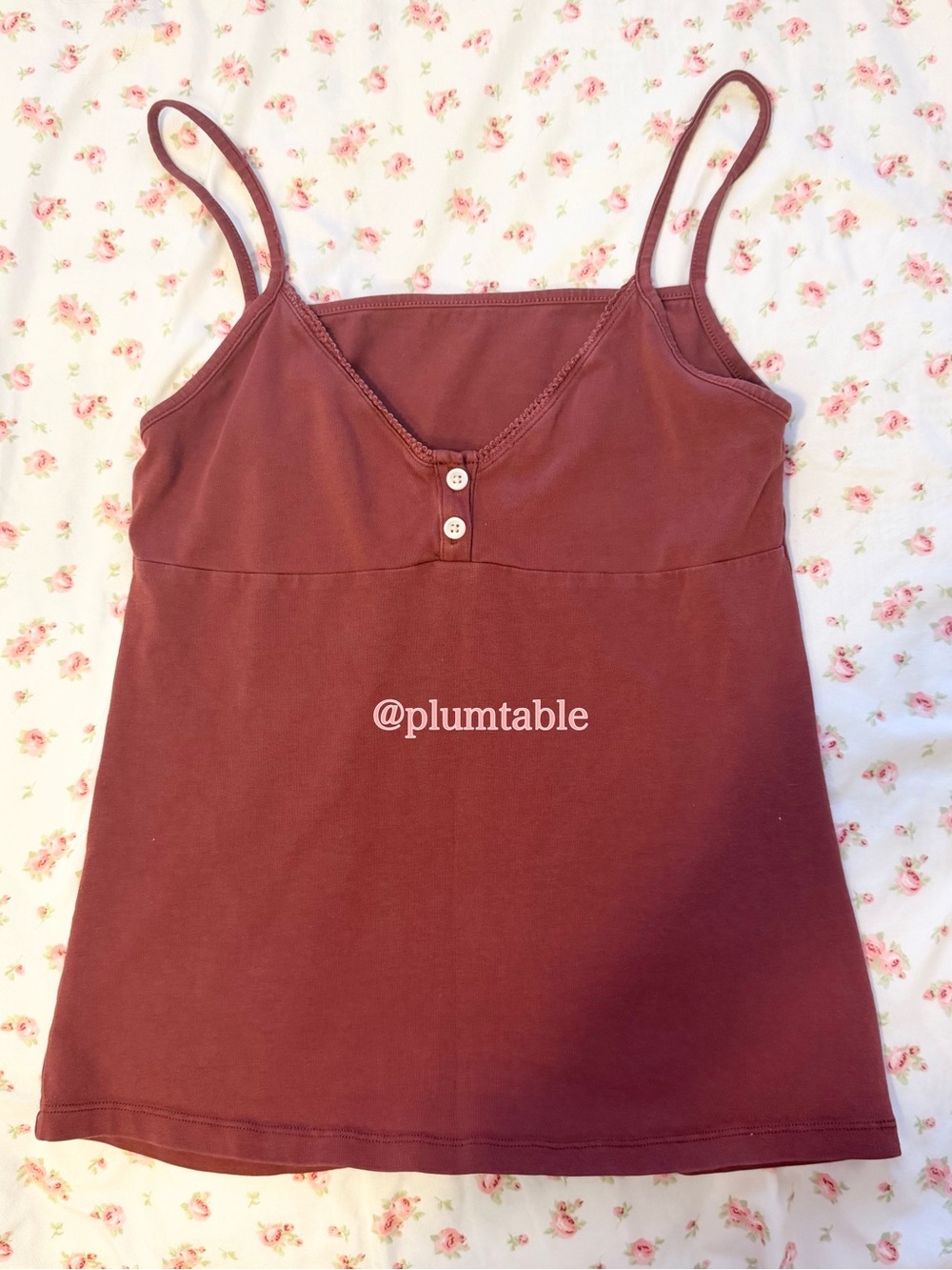 Brandy Melville Burgundy Spaghetti Strap Tank